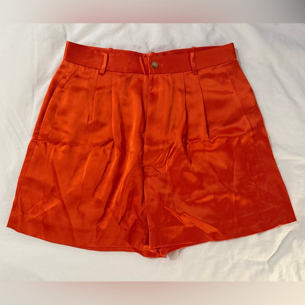 NWT Pleated Polo Ralph Lauren Satin High Waisted Shorts